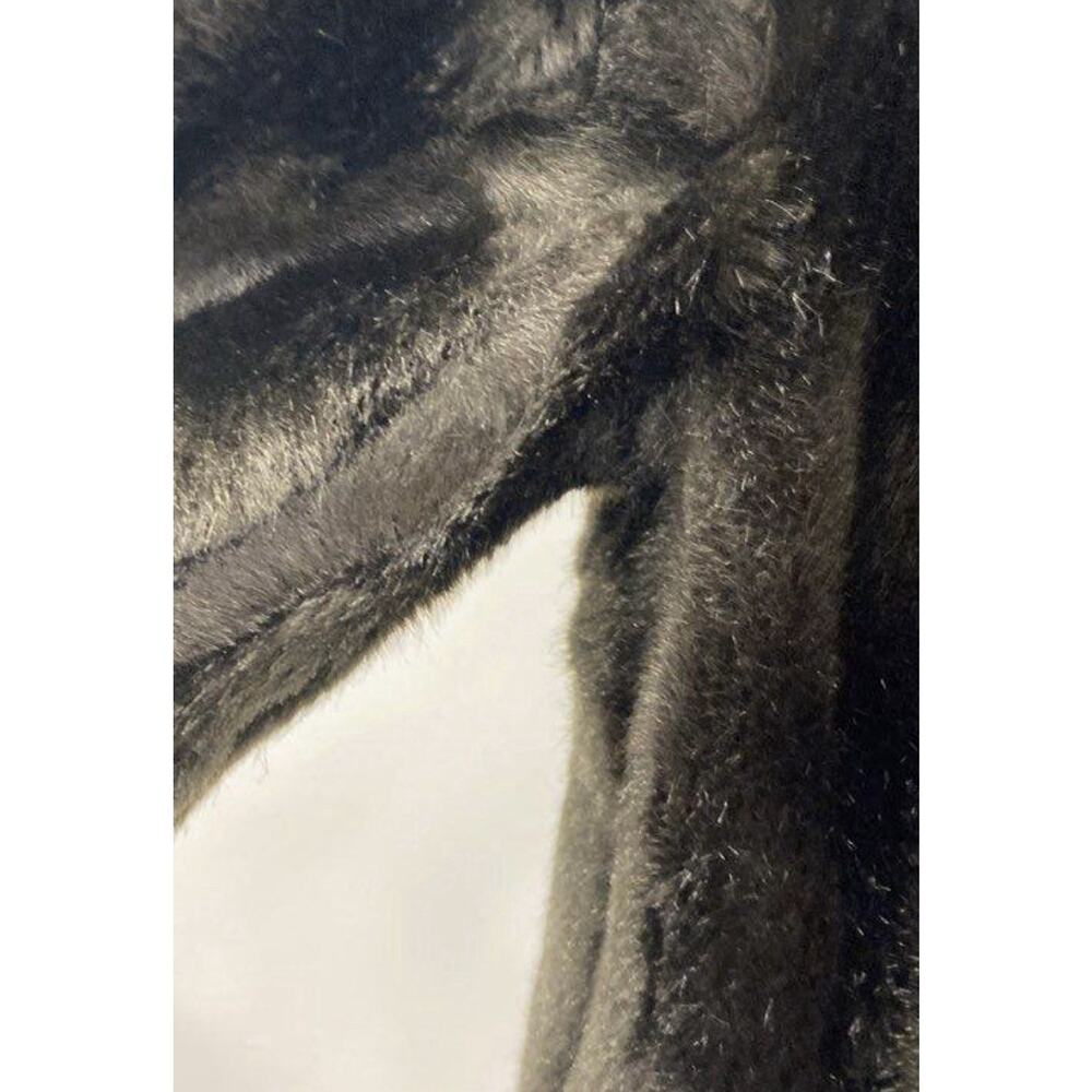 VNT 70s 90s Passport Plush Faux Fox Rabbit Fur Short Jacket Sm 10 Mob Satin 36w - Picture 5 of 15